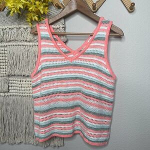 Cloud Chaser Striped Knit Tank Top